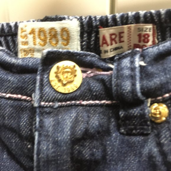 Children's Place 18 mo Butterfly Flower Jeans CUTE - Picture 4 of 10